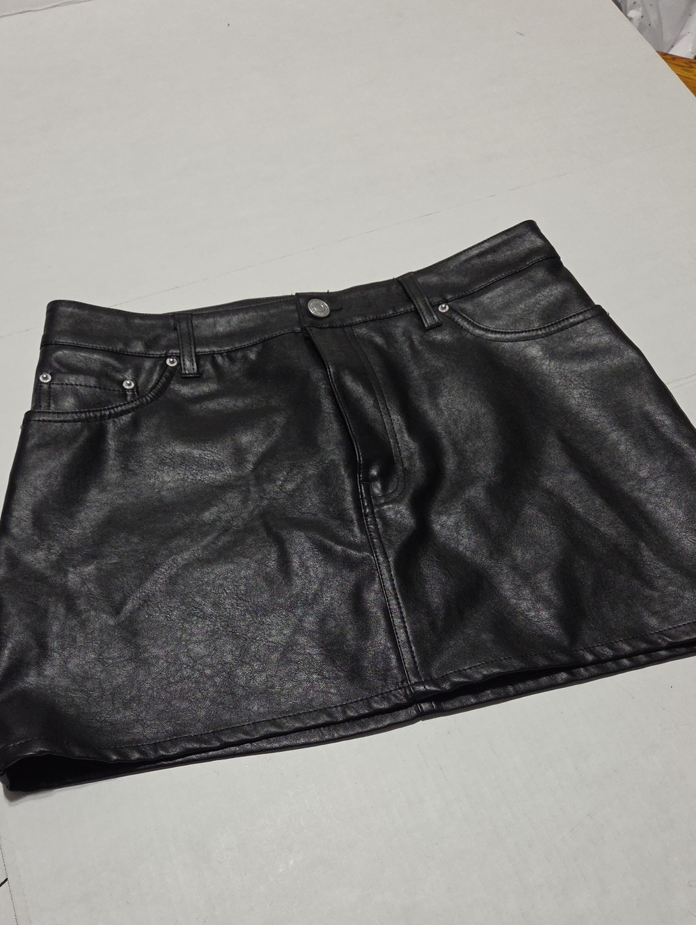 PacSun Black Faux Leather Mini Skirt